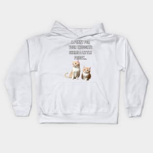 A penny for your thought cats Kids Hoodie